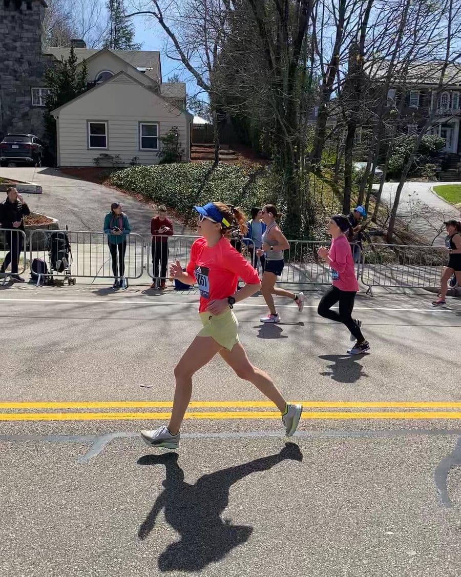 Caroline running outdoors